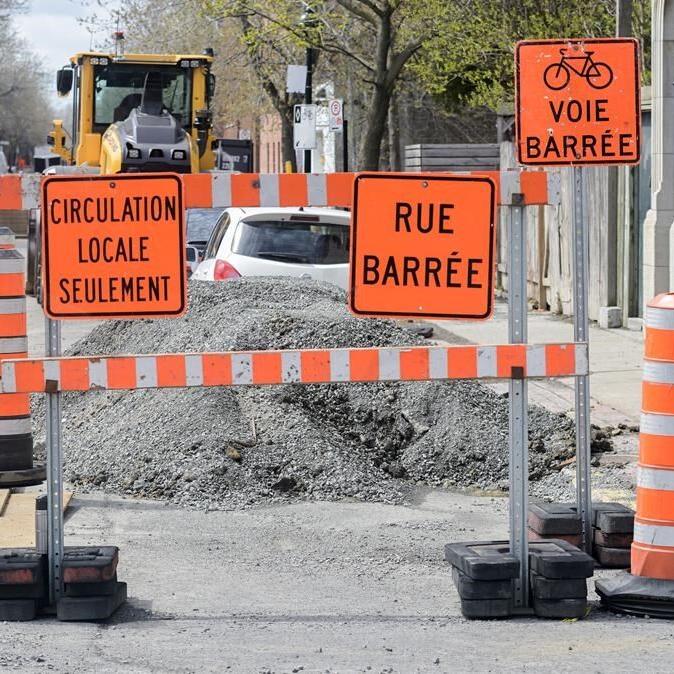 Twenty-two per cent of construction cones in downtown Montreal are 'useless': report